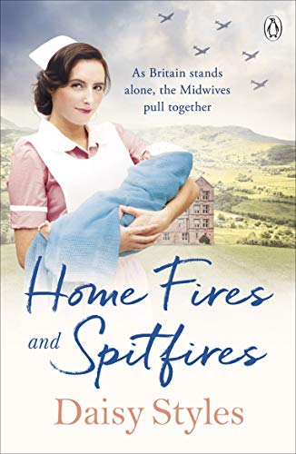Book cover: wartime nurse holding a baby, Spitfire planes above.