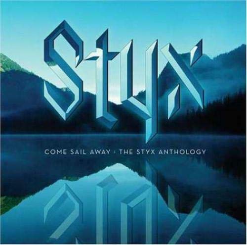 Styx album cover: blue landscape with stylized band name text.