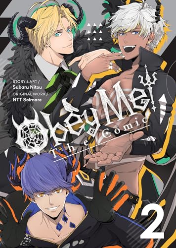 “Obey Me! The Comic Vol. 2” cover featuring three anime-style male characters.