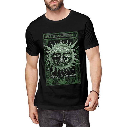 Green large unisex t-shirt, likely with a graphic, barcode visible.