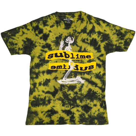 XX-Large unisex t-shirt featuring a praying skeleton graphic in a faded wash finish.