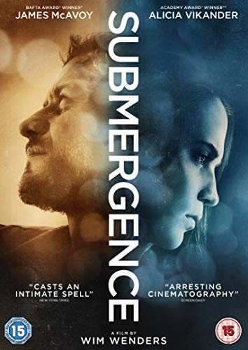 DVD cover art featuring James McAvoy and Alicia Vikander with the title Submergence.