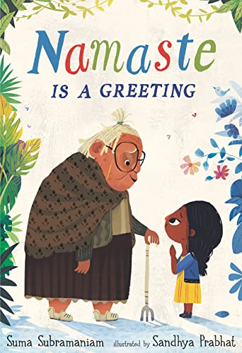 Children’s book cover depicting a grandmother and child in a greeting pose.
