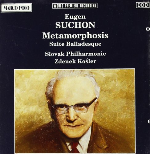 CD cover featuring portrait of composer Eugen Suchon with orchestra details.