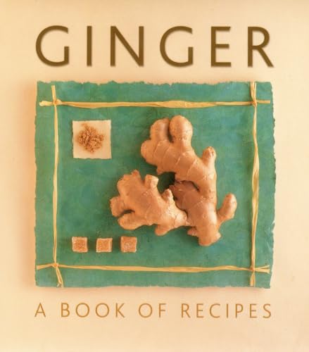 Book cover featuring ginger root and spices on teal paper.