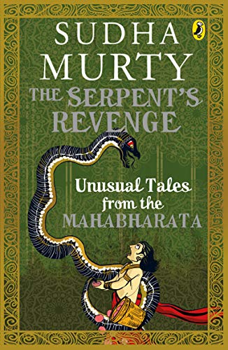 Book cover: green background, serpent and kneeling figure, title “The Serpent’s Revenge”.