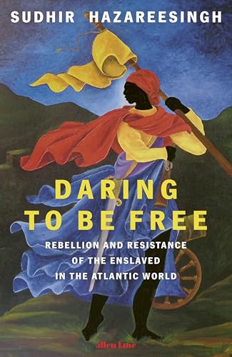 Book cover depicting a figure with a flag, titled “Daring to be Free.”
