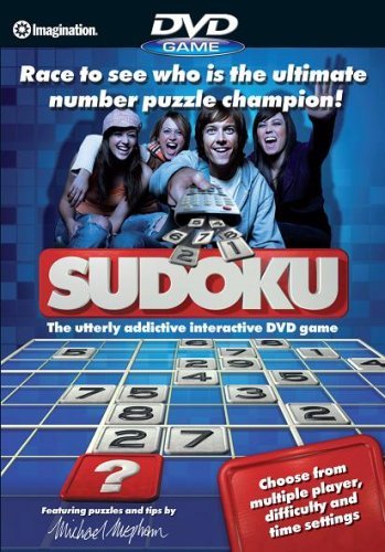 Sudoku DVD game cover featuring people playing and a puzzle grid.