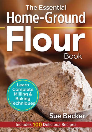 Book cover showing a wooden scoop filled with flour against a blurred background.