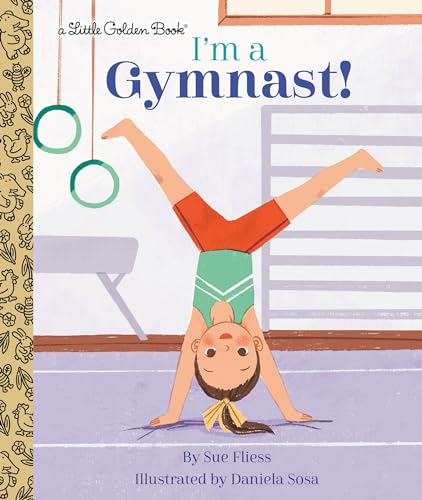 Book cover: girl doing a handstand in a gymnastics gym.