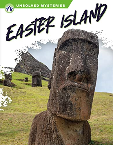 Close-up of a Moai statue on Easter Island, with a grassy hillside.
