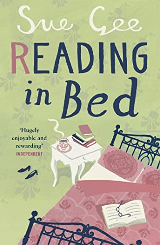 Book cover: "Reading in Bed" with a bedside table and glasses.