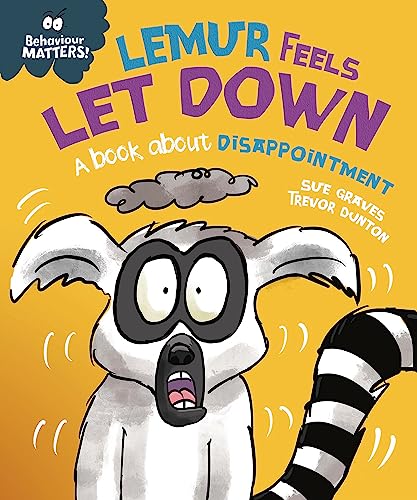 Illustrated book cover featuring a sad lemur with a striped tail.