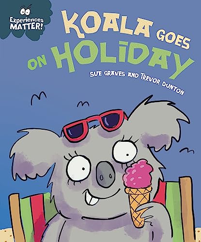 Cartoon koala wearing sunglasses and holding an ice cream cone.