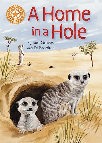 Book cover: meerkats peeking from a burrow in a sandy landscape.