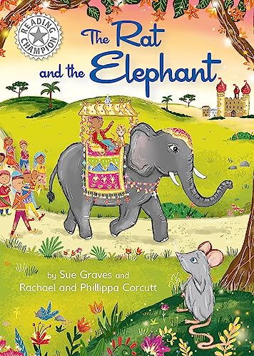 Book cover: elephant with rider, a small rat, and colorful scenery.
