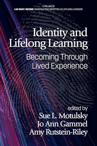 Book cover with fingerprint background and title “Identity and Lifelong Learning.”