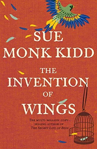 Book cover with a bird, scattered feathers, and a birdcage on a textured background.