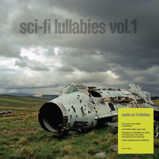 Suede’s “Sci-fi Lullabies” vinyl album cover featuring a crashed airplane.