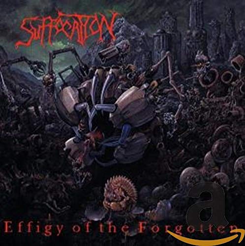Suffocation CD cover: dark, chaotic artwork with skeletal figures and machinery.