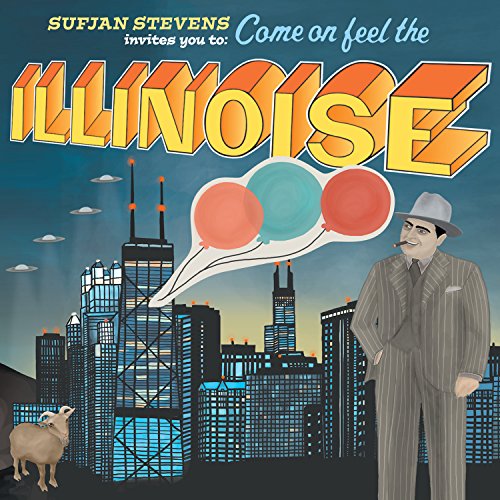 Album cover featuring a Chicago skyline, a man in a suit, and a goat.