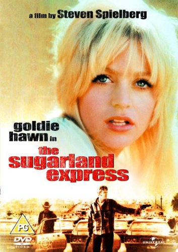 DVD cover art for The Sugarland Express featuring Goldie Hawn and a man with gun.