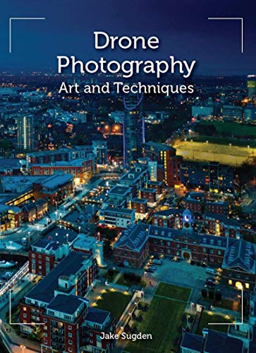 Book cover: "Drone Photography" with an aerial city nightscape.