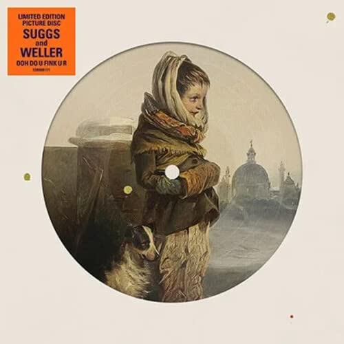 Suggs and Paul Weller vinyl record featuring a young boy with a dog.