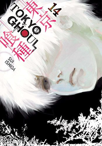Tokyo Ghoul volume 14 cover: a white-haired character with a mask.