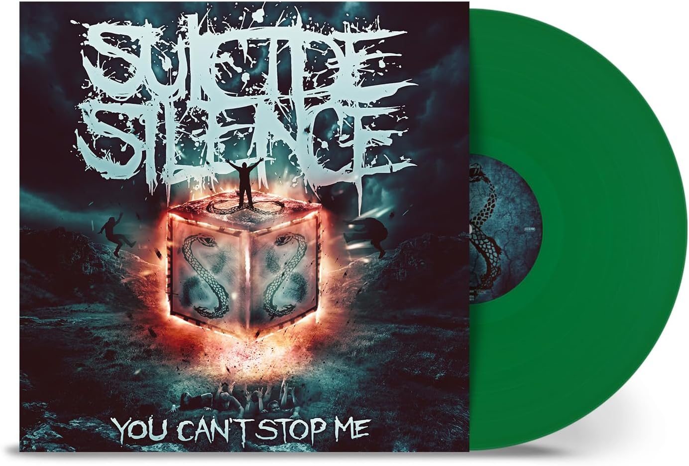 Suicide Silence "You Can't Stop Me" vinyl record, green color.