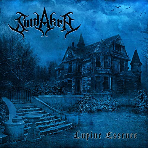 Suidakra album cover: a dark, gothic mansion in a misty landscape.