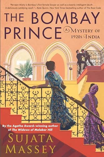 Book cover: “The Bombay Prince” depicts women on ornate stairs, 1920s India.