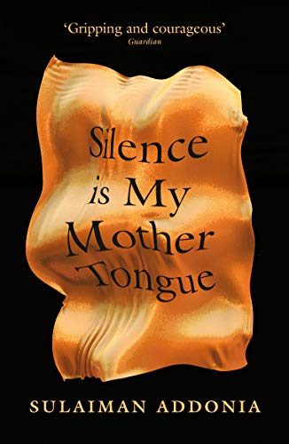 Book cover: orange, abstract form with title “Silence is My Mother Tongue.”