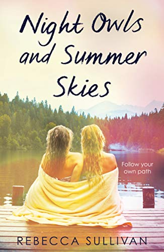 Book cover: two women wrapped in blankets on a wooden dock.