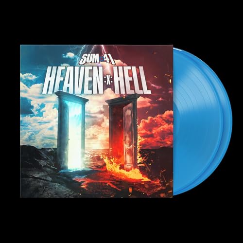 Sum 41 “Heaven :x: Hell” vinyl record with blue disc and cover art.
