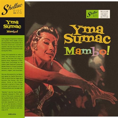 Vinyl record cover featuring Yma Sumac in a vintage portrait.
