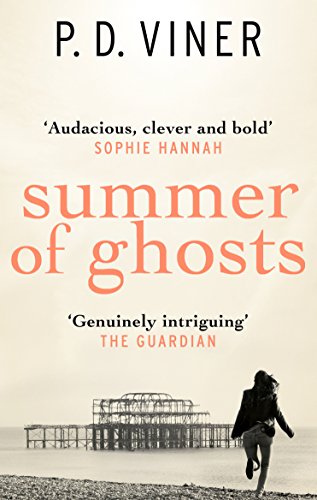Book cover: woman walking towards a dilapidated pier on a beach.