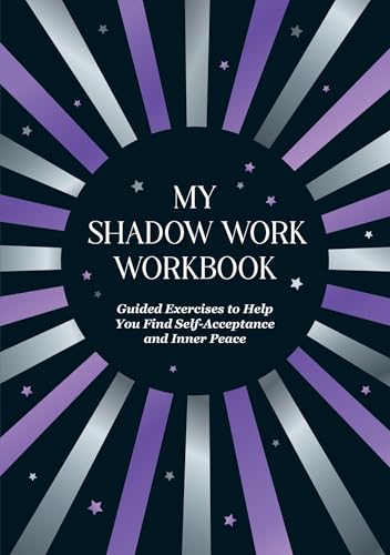 Dark cover with purple and silver rays and text: "My Shadow Work Workbook".