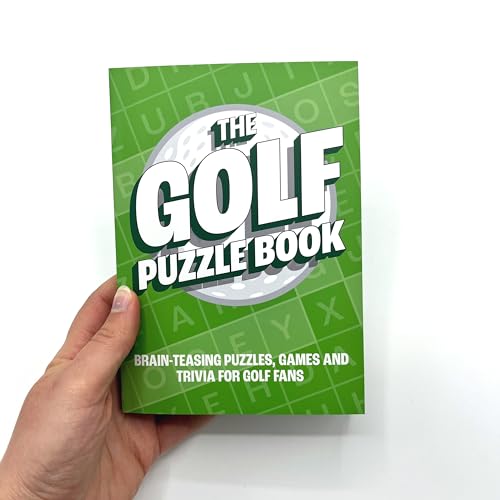 Green book cover with white text reading “The Golf Puzzle Book”.