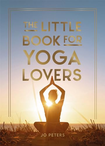 Book cover with golden text and silhouette of a person in yoga pose.