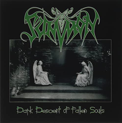 CD cover: dark imagery with winged statues and band logo "Summon".