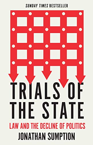 Book cover for Trials of the State featuring a red grid with downward arrows.