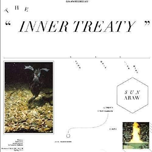 Vinyl record cover for Sun Araw’s “The Inner Treaty” with abstract imagery.