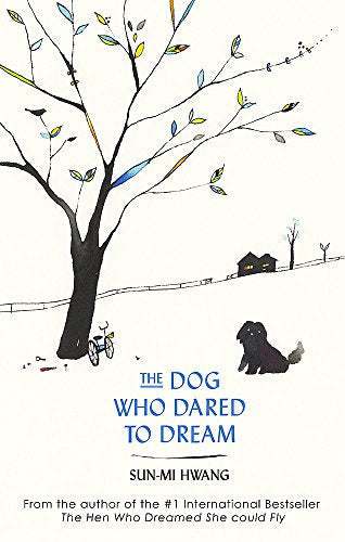 Book cover: illustrated tree, small black dog, and a red bicycle.