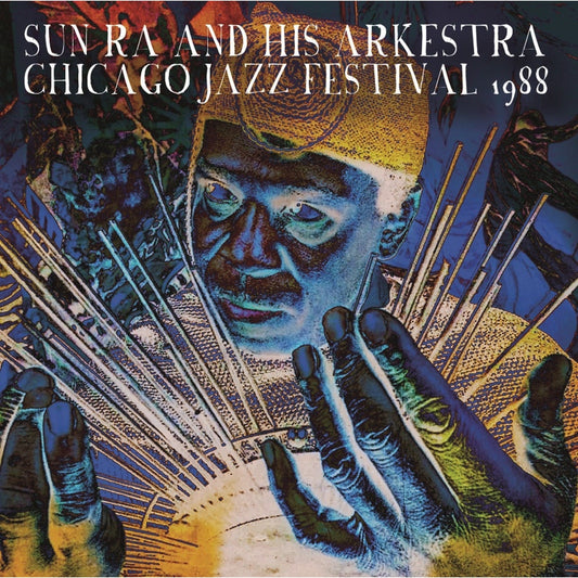 CD cover: Sun Ra portrait with colorful, abstract musical elements.