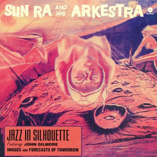 Sun Ra album cover: abstract pink and purple illustration with eyes.