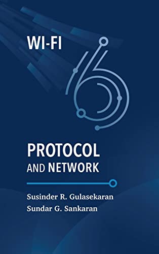 Book cover for "Wi-Fi 6 Protocol and Network" with a circuit design.