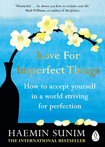 Book cover with floral illustration and title "Love For Imperfect Things.