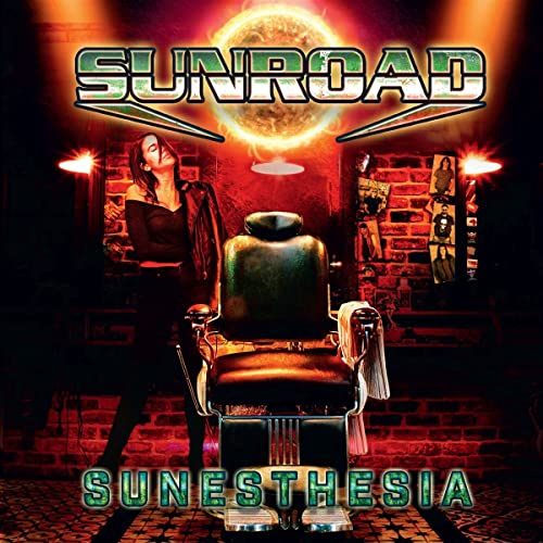 CD cover for Sunroad’s “Sunethesia” featuring a woman and barber chair.
