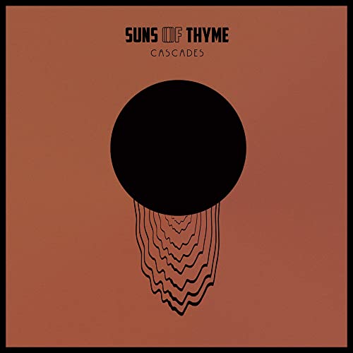 CD cover: black circle with dripping lines on a terracotta background.